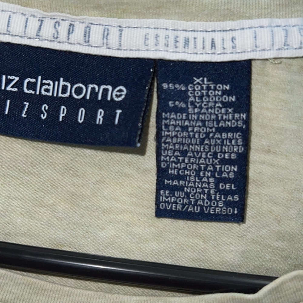 Liz Claiborne Lizsport 3/4 sleeve XL light green top! - Picture 7 of 9